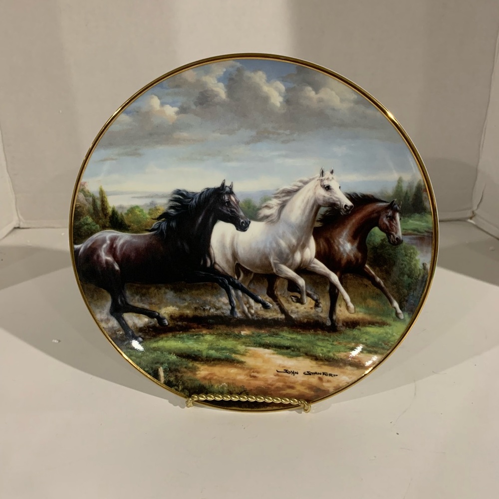 Franklin Mint Racing The Wind  by John Stanford 8" Plate # HA2366